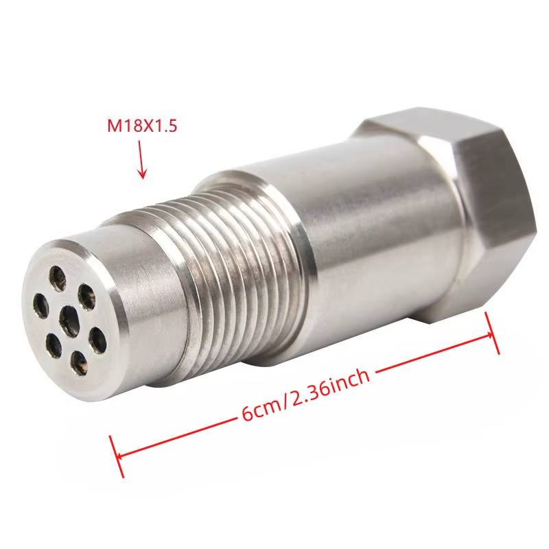 O2 Sensor Adapter with Mini Catalytic Converter and Magnetic Induction for M18x1.5