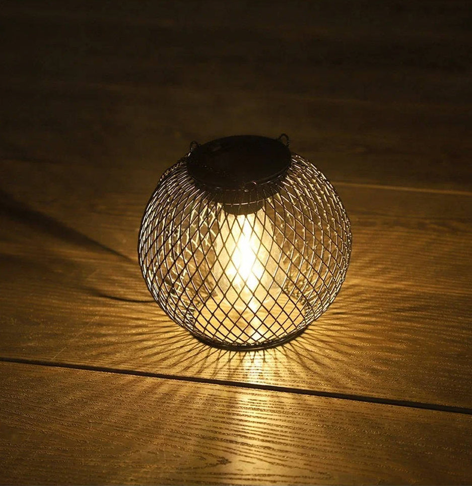 Solar Hanging Lantern with Automatic Light Sensor and 14-Hour Runtime, Warm 3000K LED