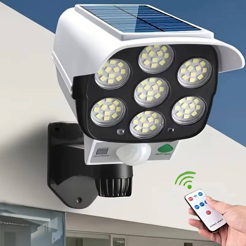 Solar Motion Sensor Floodlight with 2000 Lumens and 360 Degree Rotation, IP65 Waterproof - Alverraliving
