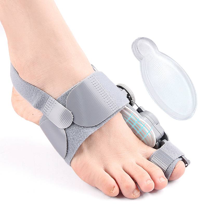 Adjustable Bunion Corrector with Twist Knob Control and Silicone Cushioning, Heel Strap