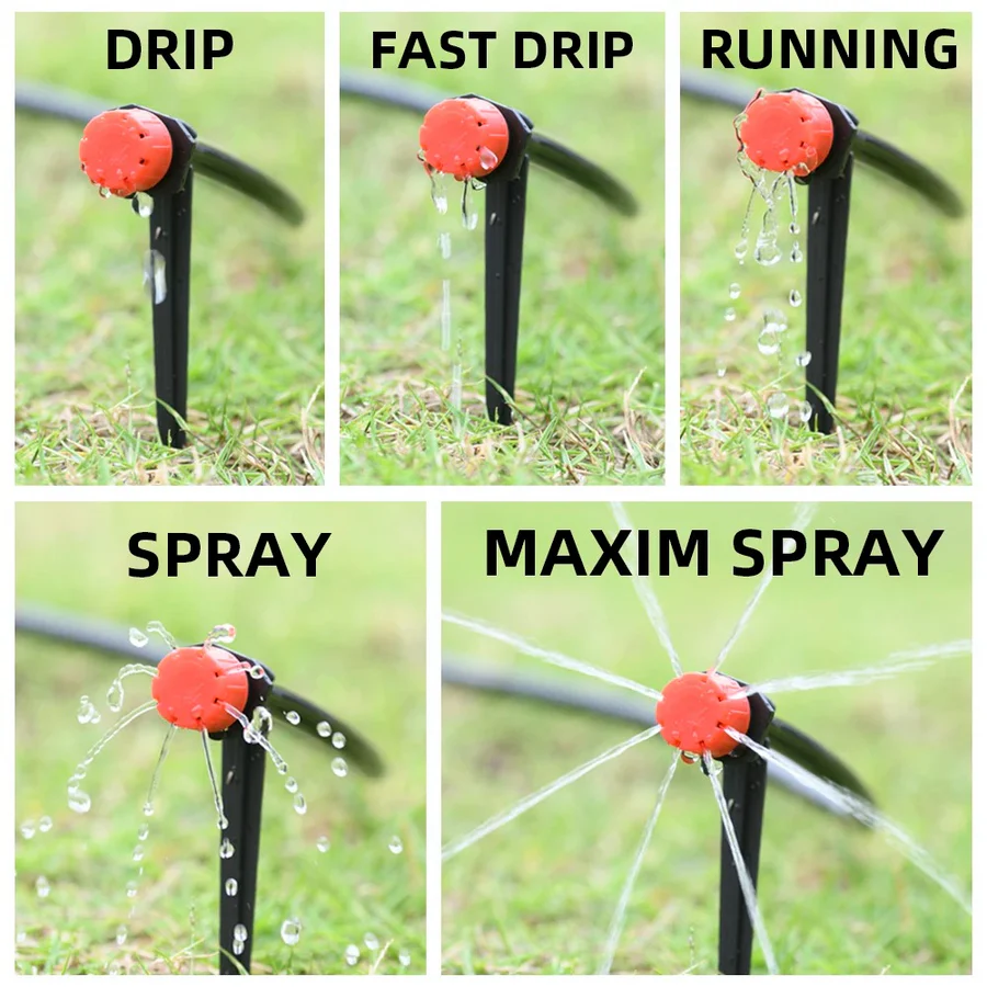 Automatic Drip Irrigation System with Programmable Timer and Pressure Regulator, 32ft