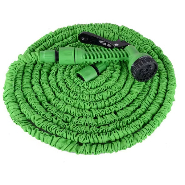 Expandable Garden Hose with Adjustable Spray Nozzle and Brass Connectors