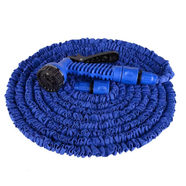 Expandable Garden Hose with Adjustable Spray Nozzle and Brass Connectors