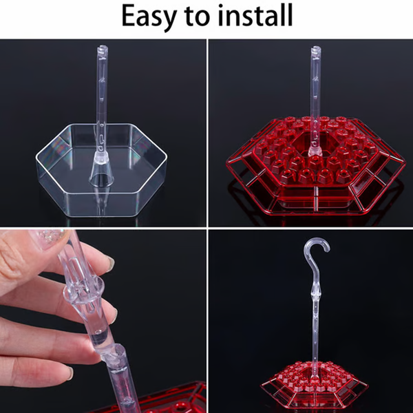 30-Port Hummingbird Feeder with Ant Moat and Clear Body, Red Attraction Color
