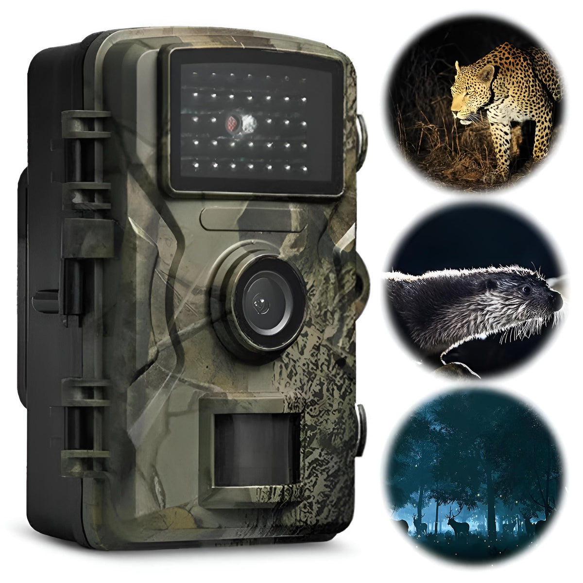 Wildlife Trail Camera with Infrared Night Vision and 16MP Photo, 1080P Video