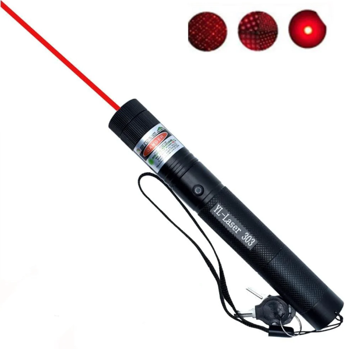 Dual Beam Laser Pointer with Adjustable Focus and Safety Lock, Rechargeable