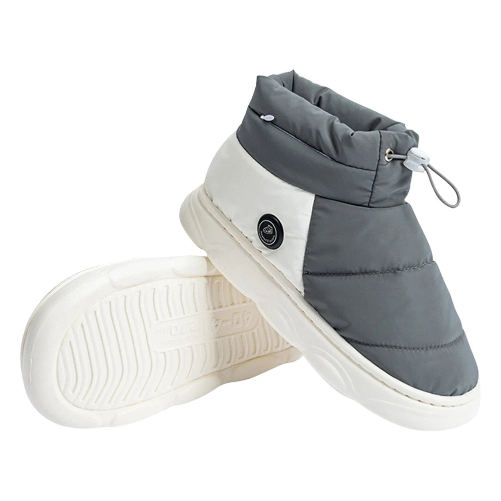 Heated Booties with USB Power Bank and Adjustable Heat Settings, Non-Slip Soles