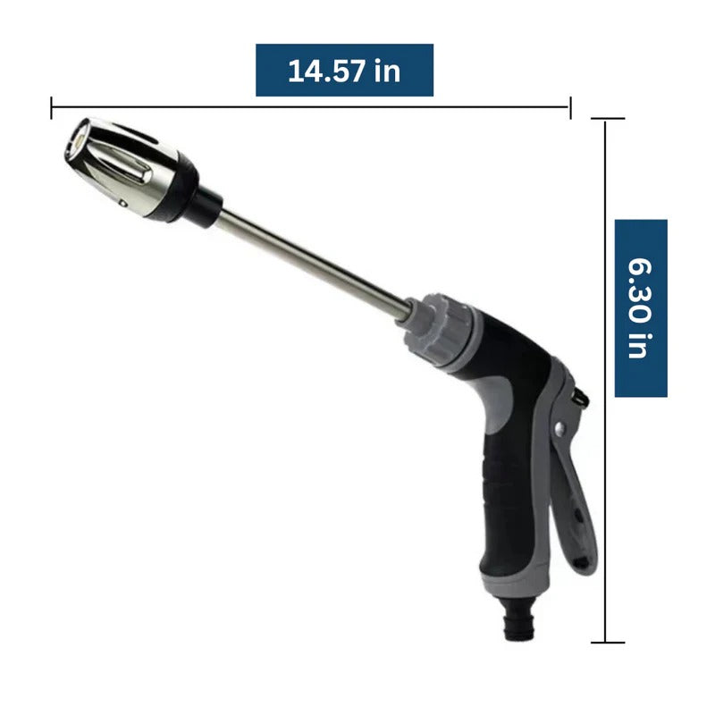 High Pressure Hose Attachment with Dual Rotating Nozzles and 360 Degree Rotation