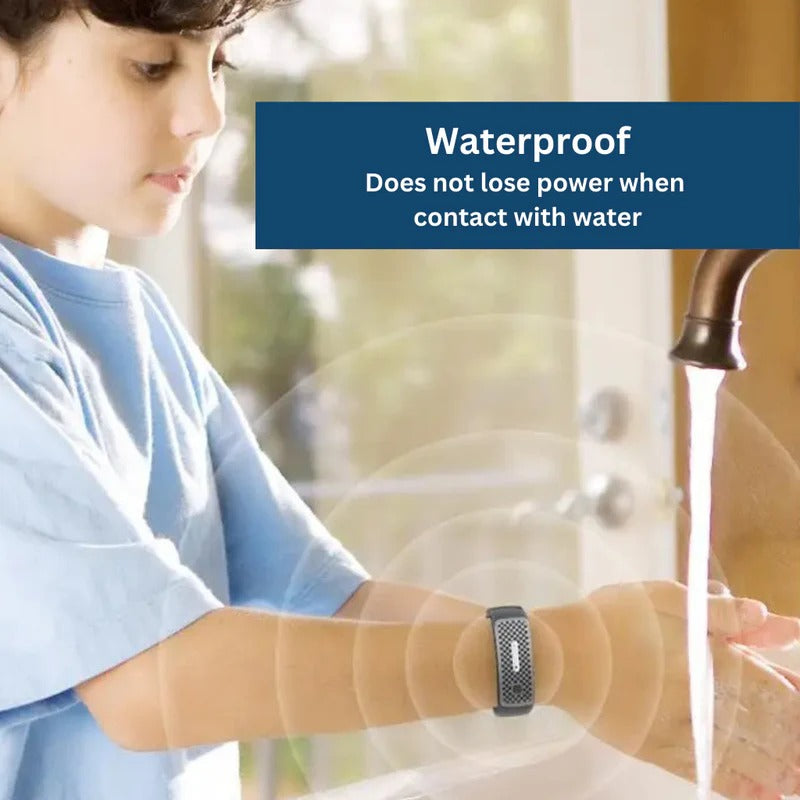 Ultrasonic Mosquito Deterrent Bracelet with 360-Degree Coverage and 7-Day Battery