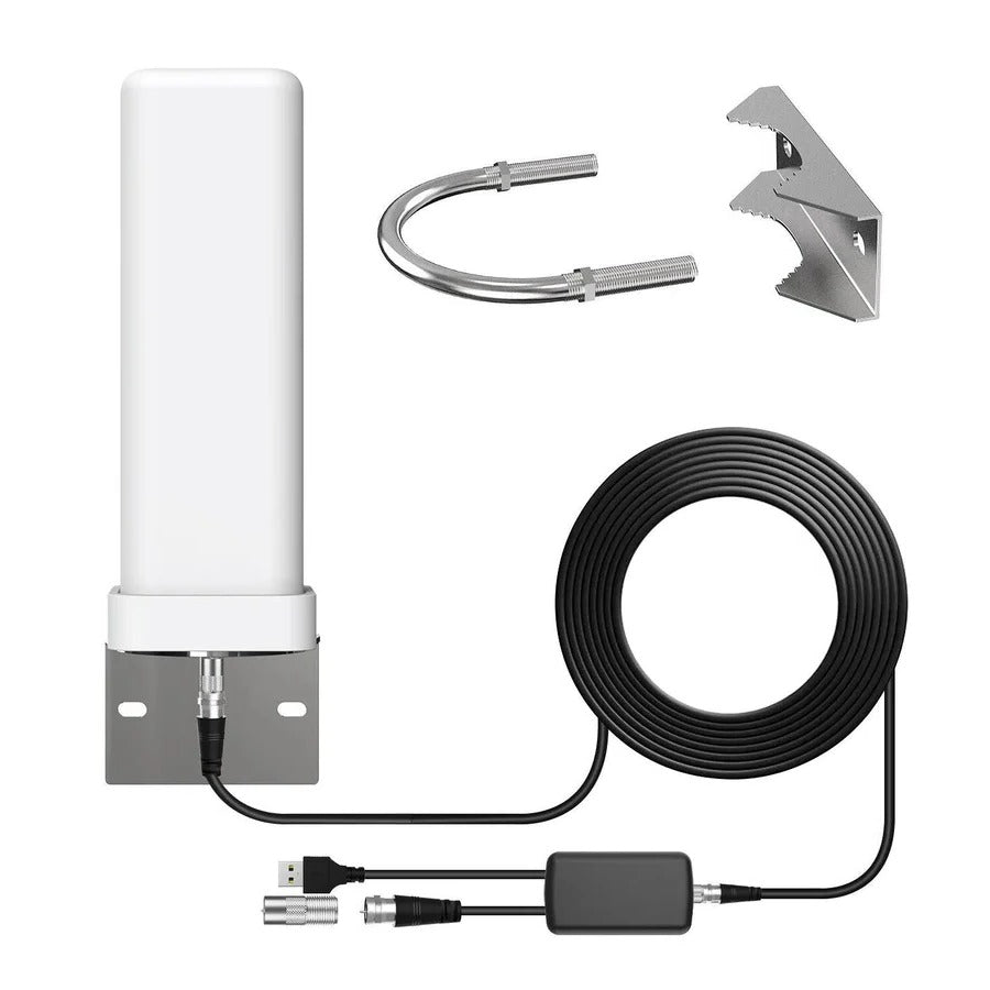 HD Broadcast Antenna with 360-Degree Reception and Built-In Signal Amplifier