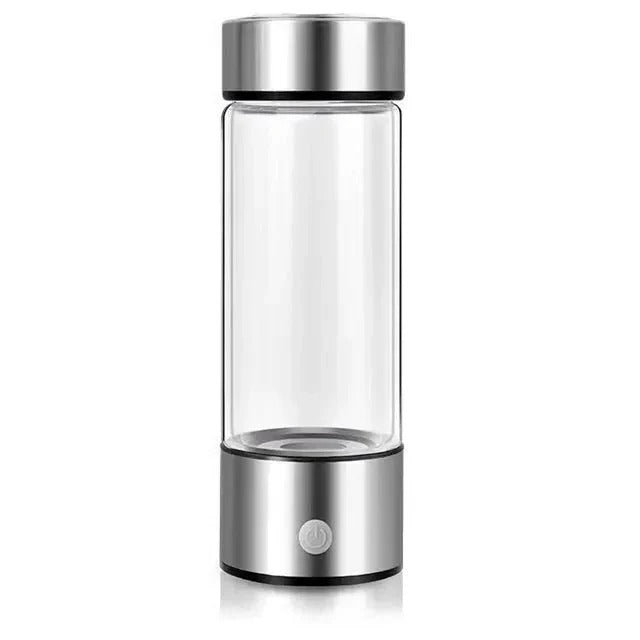Hydrogen Water Bottle with Internal Electrolysis, One Button Control and a Rechargeable 300 ml Body