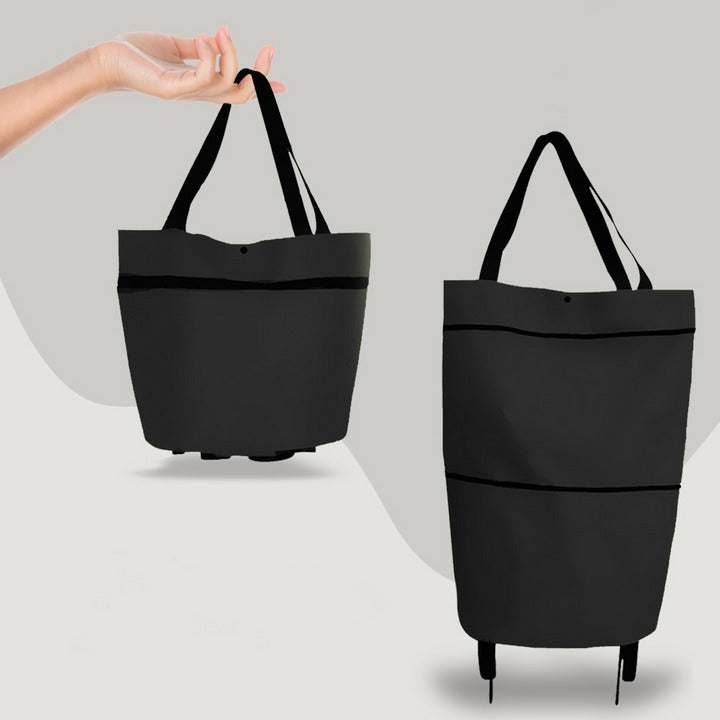 Wheeled Shopping Bag with Foldable Design and Roomy Interior, Six Colors