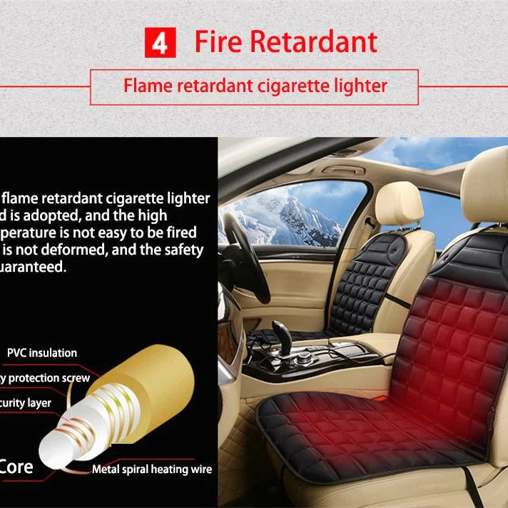 Car Seat Heating Pad with Dual Power Settings and Anti-Slip Backing All Vera Mart