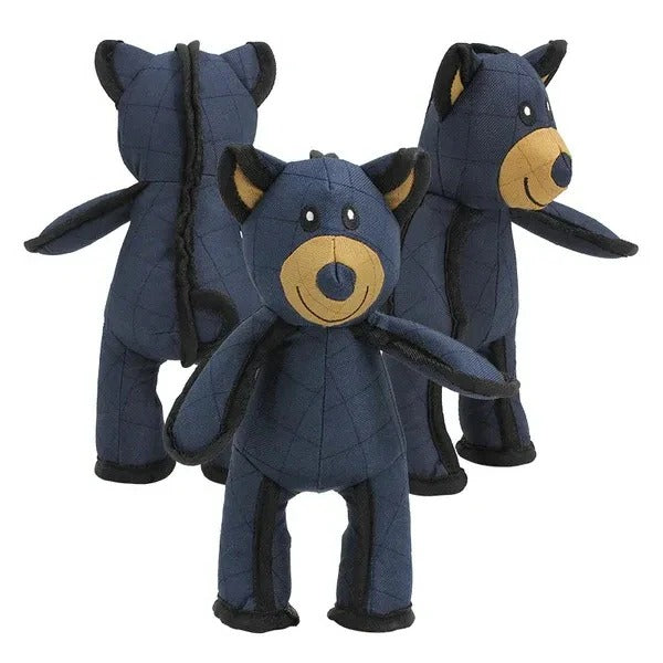 Reinforced Bear Dog Toy with Squeaker and Chew Resistant Nylon Rubber, 8x10 Inches