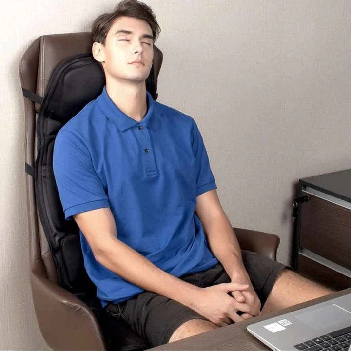 Massage Chair Pad with 8 Vibration Patterns and Heated Back Support