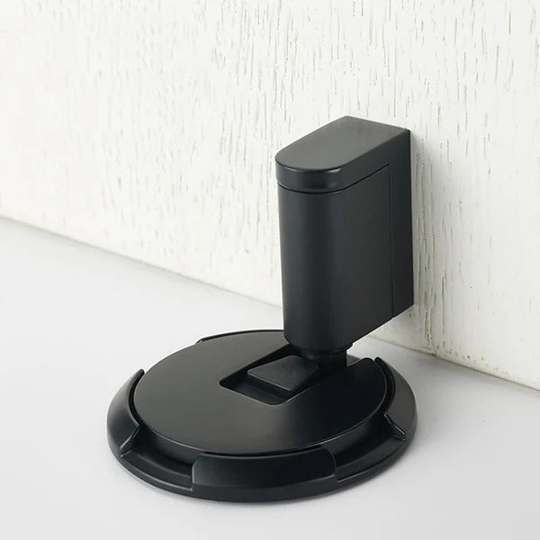 Adjustable Door Stopper with Locking Grip and Dual Installation, Zinc Alloy