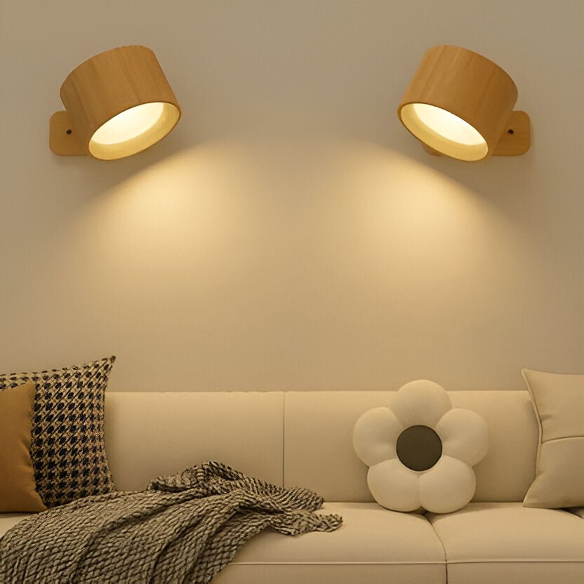 Cordless Wall Light with Magnetic Rotation and Touch Control, 3 Color Temperatures - Alverraliving