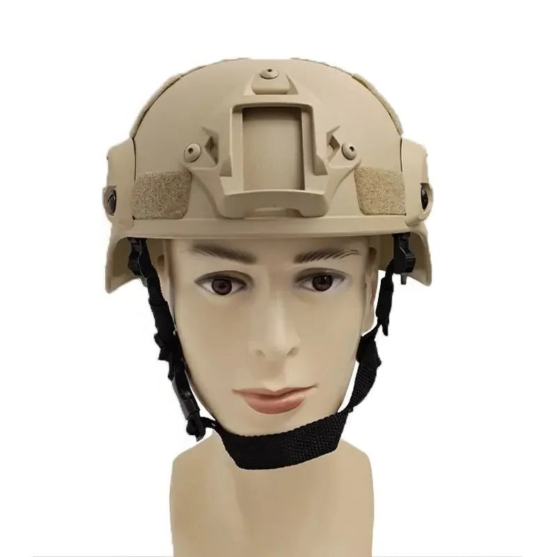 Tactical Helmet with Vented Shell for Outdoor Training