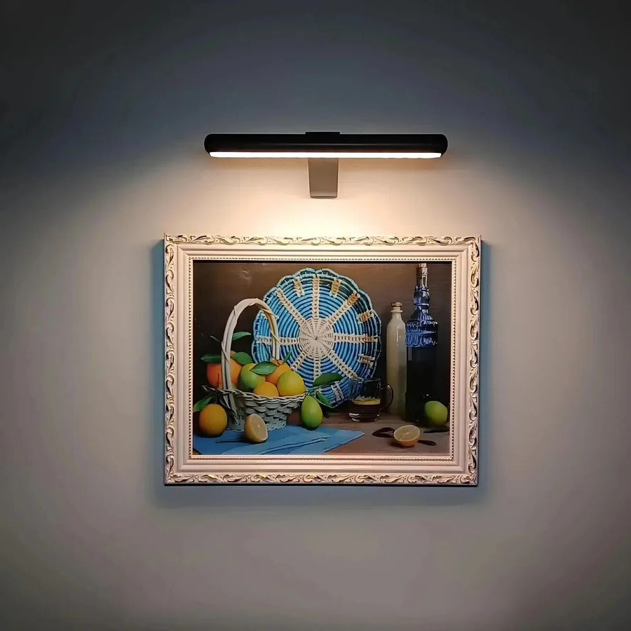 Picture Light with 360-Degree Rotation and Stepless Dimming for Wall Art Display