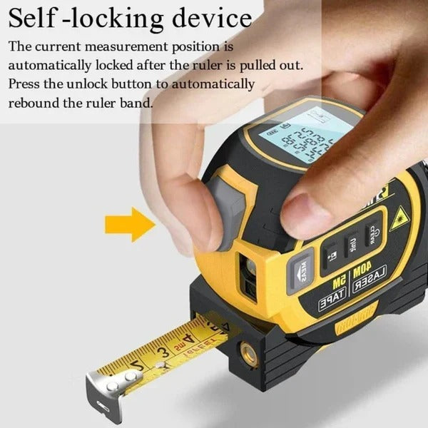 Infrared Laser Rangefinder with Built In Tape Measure Tool
