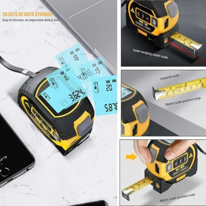 Infrared Laser Rangefinder with Built In Tape Measure Tool
