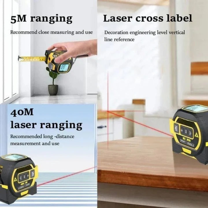 Infrared Laser Rangefinder with Built In Tape Measure Tool