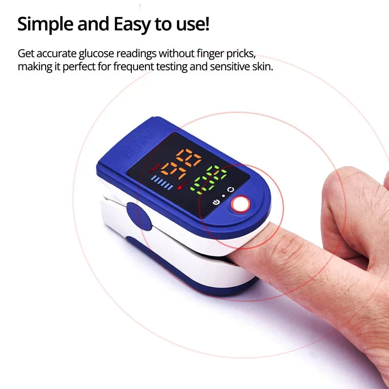 Fingertip Blood Oxygen Monitor with HD LED Display and Pulse Rate