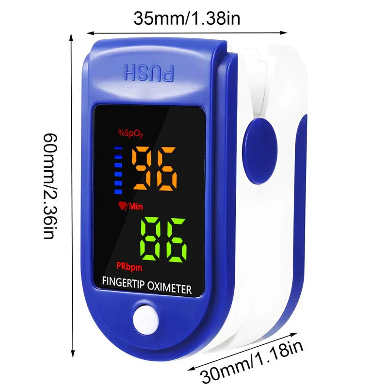 Fingertip Blood Oxygen Monitor with HD LED Display and Pulse Rate