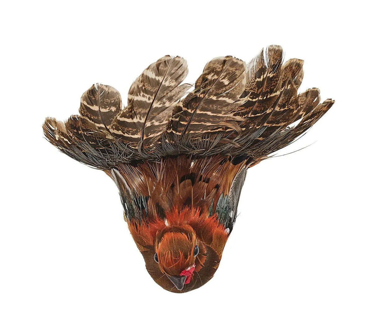 Turkey Shape Napkin Rings with Natural Feathers, Set of 4