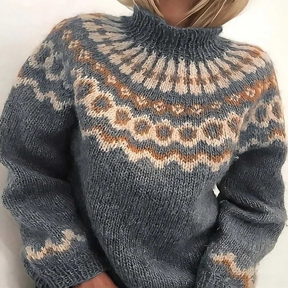 Wool Fleece Turtleneck Sweater with High Neck Coverage and Breathable Insulation