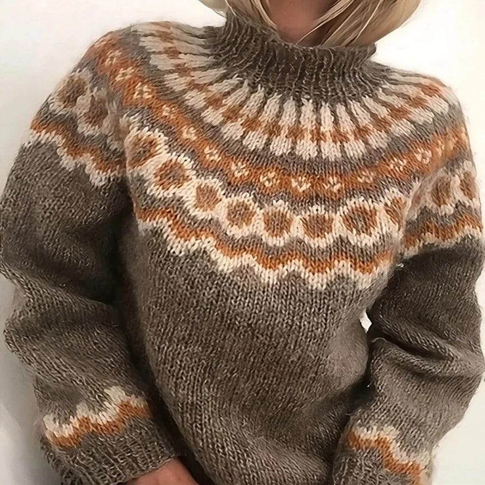 Wool Fleece Turtleneck Sweater with High Neck Coverage and Breathable Insulation