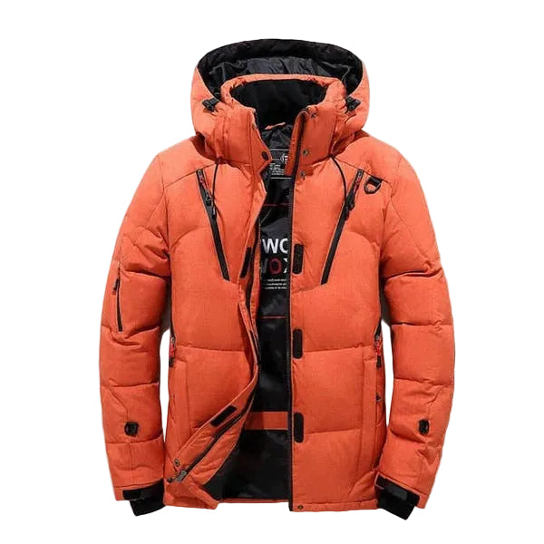 Insulated Winter Coat with Removable Hood and Full Zip Front in Five Colors