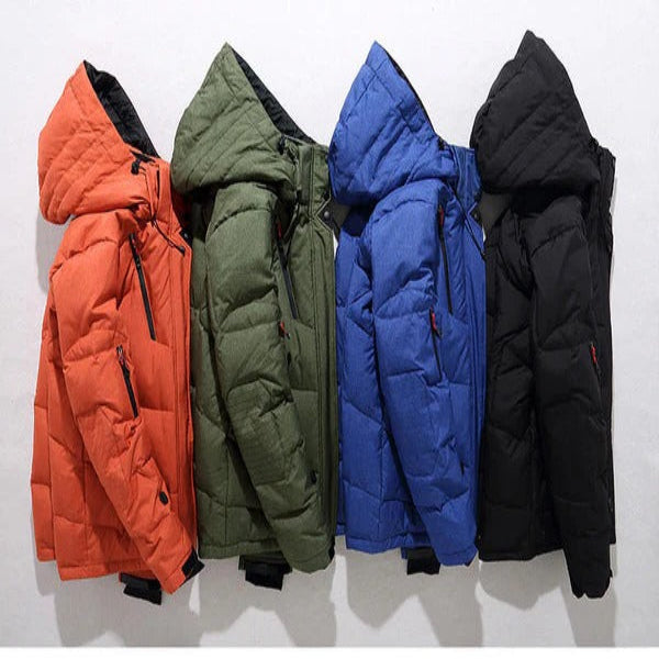 Insulated Winter Coat with Removable Hood and Full Zip Front in Five Colors