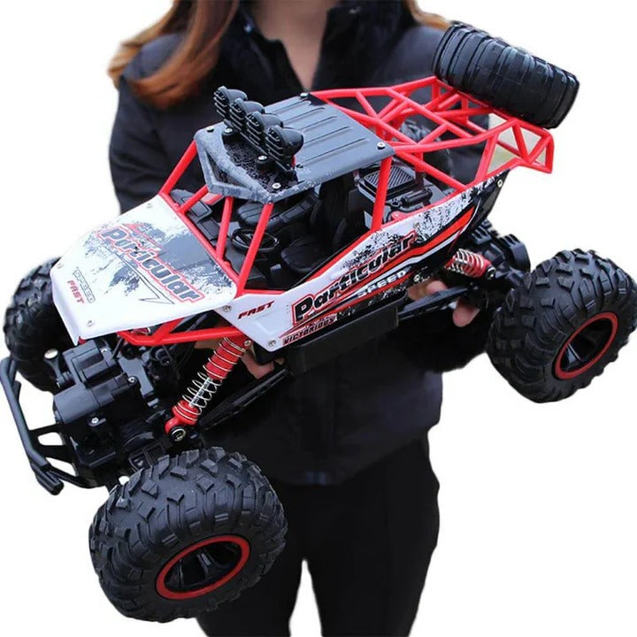 Rechargeable 1:12 Scale 4WD Remote Control Monster Truck with Two Battery Packs and a 2.4GHz Controller