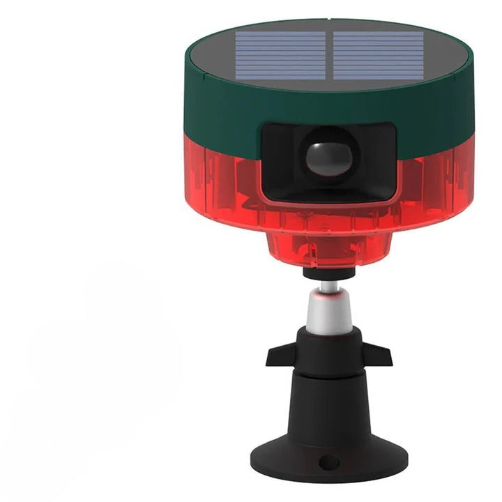 Motion-Activated Solar Pest Deterrent with LED Strobe and Ultrasonic Sound, 26.2ft Range