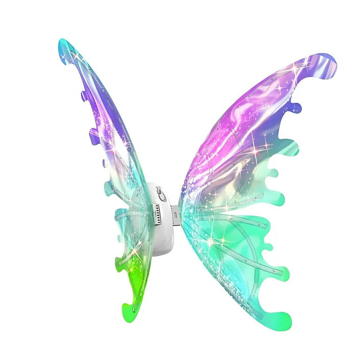 Motorized Fairy Wings with LED Lights and Sound Effects for Kids