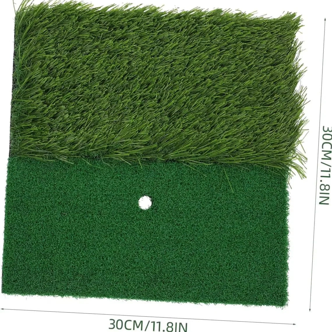 Golf Hitting Mat with Artificial Turf Surface and Shock Absorbing Base
