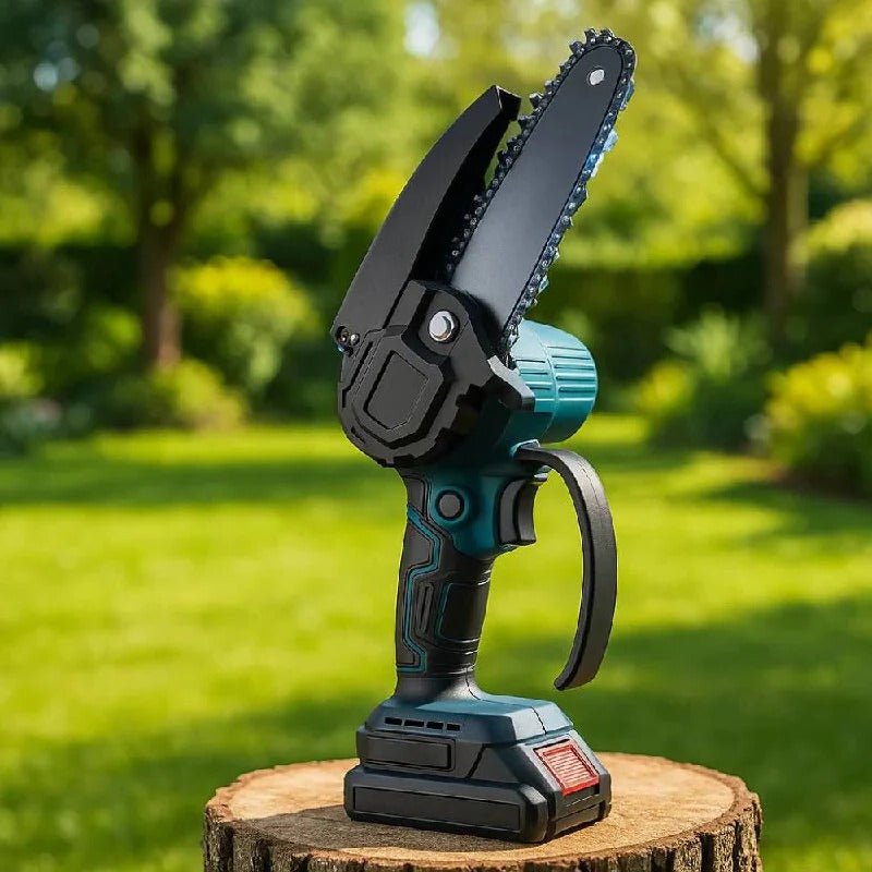 Cordless Electric Chainsaw with 1000W Motor and 30-Minute Battery Runtime