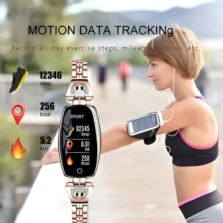 Activity Tracker Bracelet with Color Touchscreen and Heart Rate Monitor, Three Interchangeable Chains