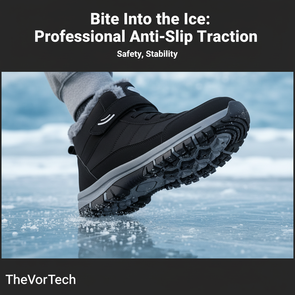 Women's Slip-On Snow Boots with Anti-Slip Outsole and Plush Thermal Lining