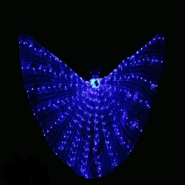 Illuminated Butterfly Wings with Multicolor Edge Lighting and Adjustable Harness