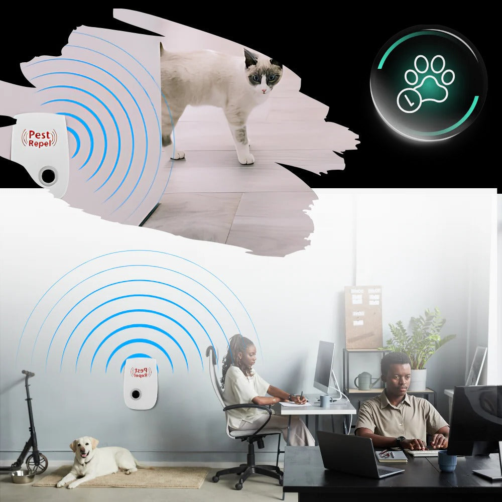 Ultrasonic Pest Repeller with 1290 Square Foot Coverage and Pet Safe Frequencies