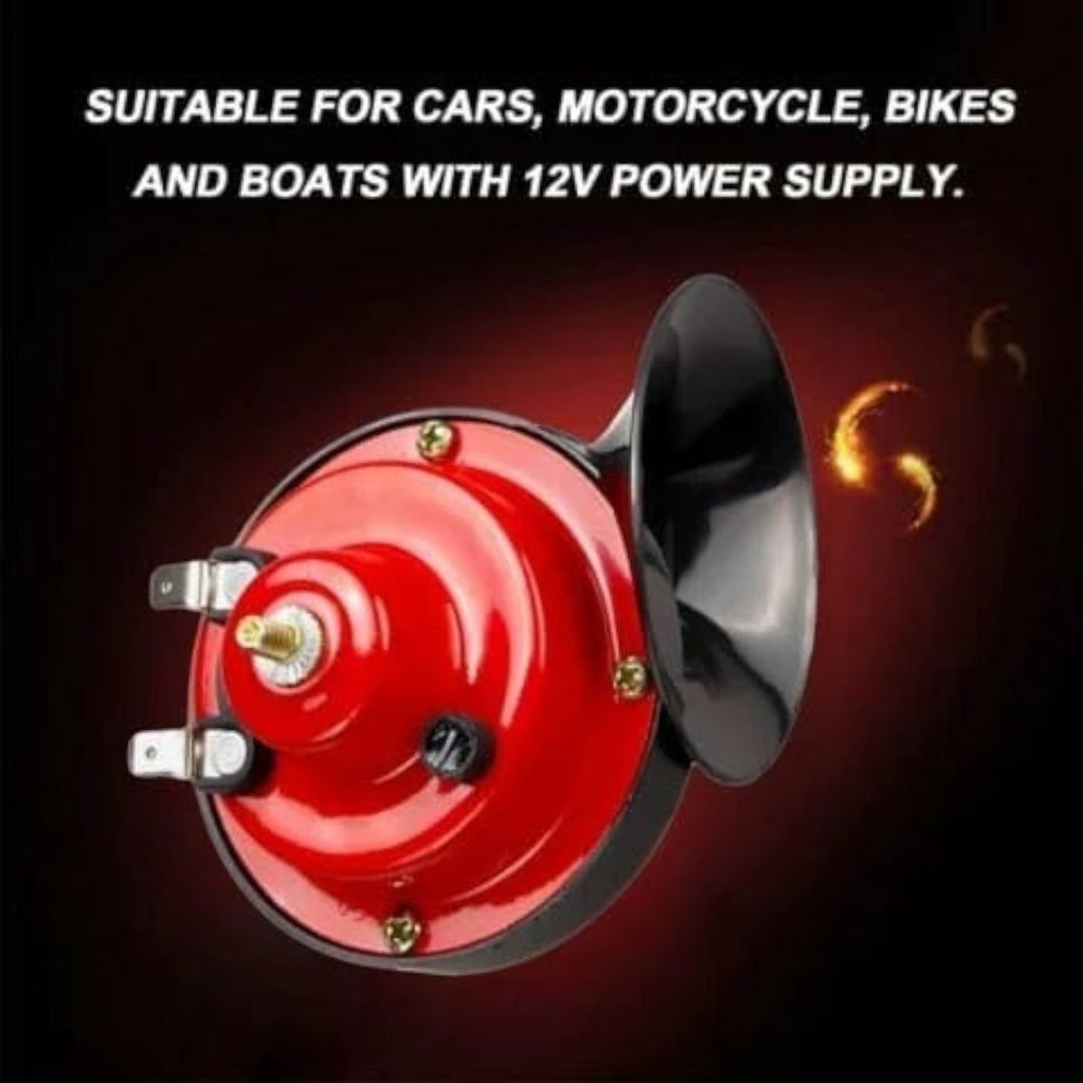 300dB Train Horn with Built-In Compressor and Snail Chamber for 12V Vehicles