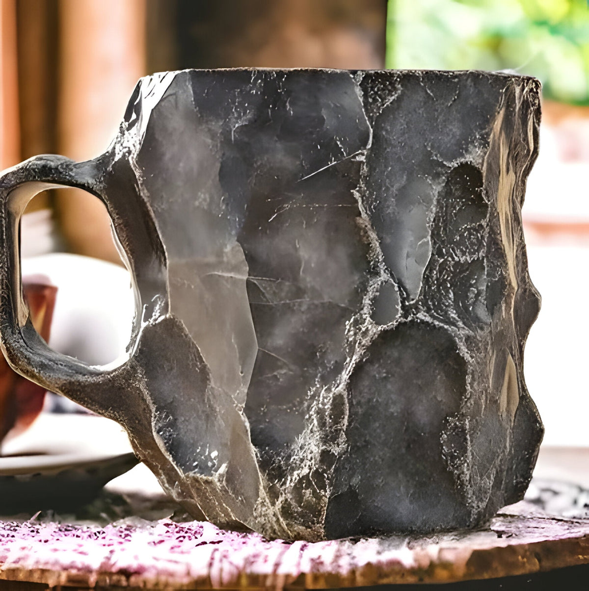 Crystal-Inspired Resin Coffee Mug with Ergonomic Handle and Dishwasher Safe Design