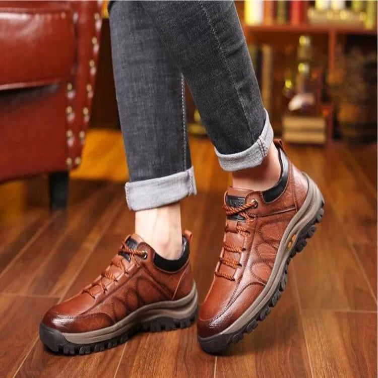 Slip On Arch Support Shoes with Elastic Panels and Orthotic Insoles, Hand Stitched