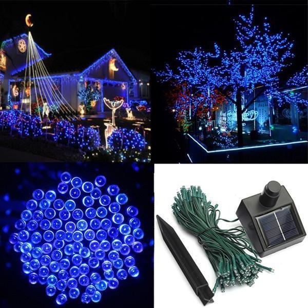Solar LED Fairy Light String with 100 Bulbs and Automatic Dusk Activation, 17 Meters