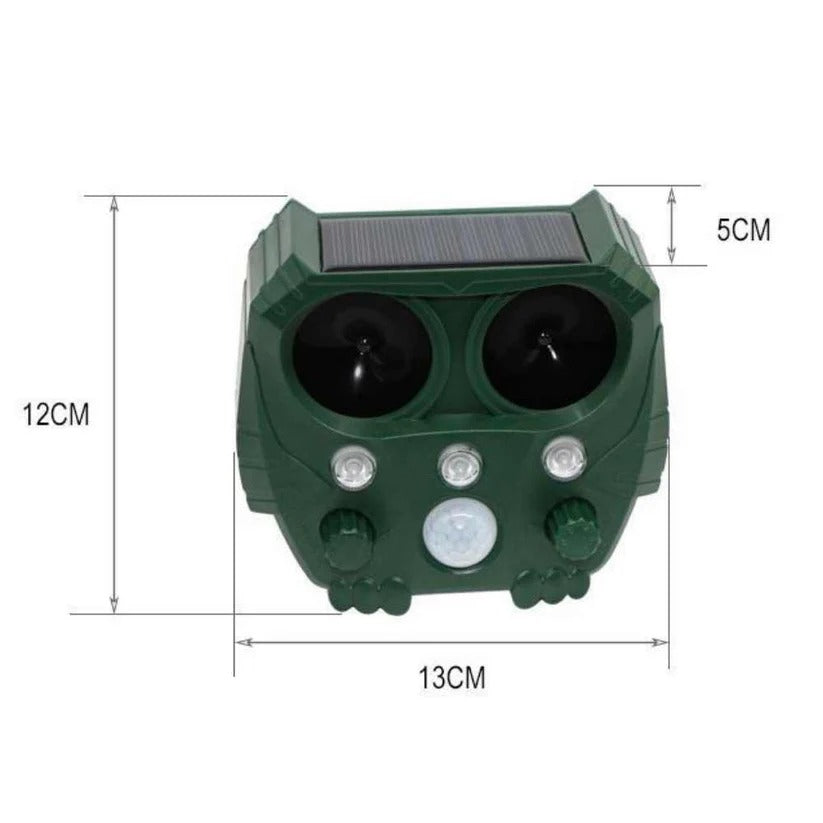 Motion Activated Animal Repellent with Ultrasonic Waves and Infrared Light for Cats, Foxes, Rats and Squirrels