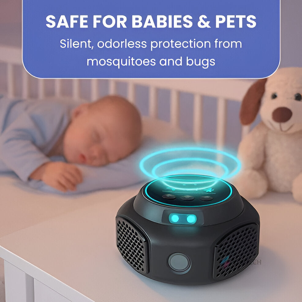 Ultrasonic Pest Repeller with 3,200 Square Foot Coverage for Spiders and Crawling Insects