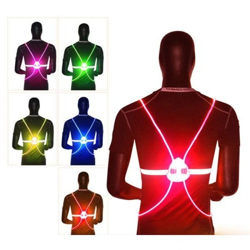 Fiber Optic Safety Vest with 360 LED Visibility and Three Light Modes