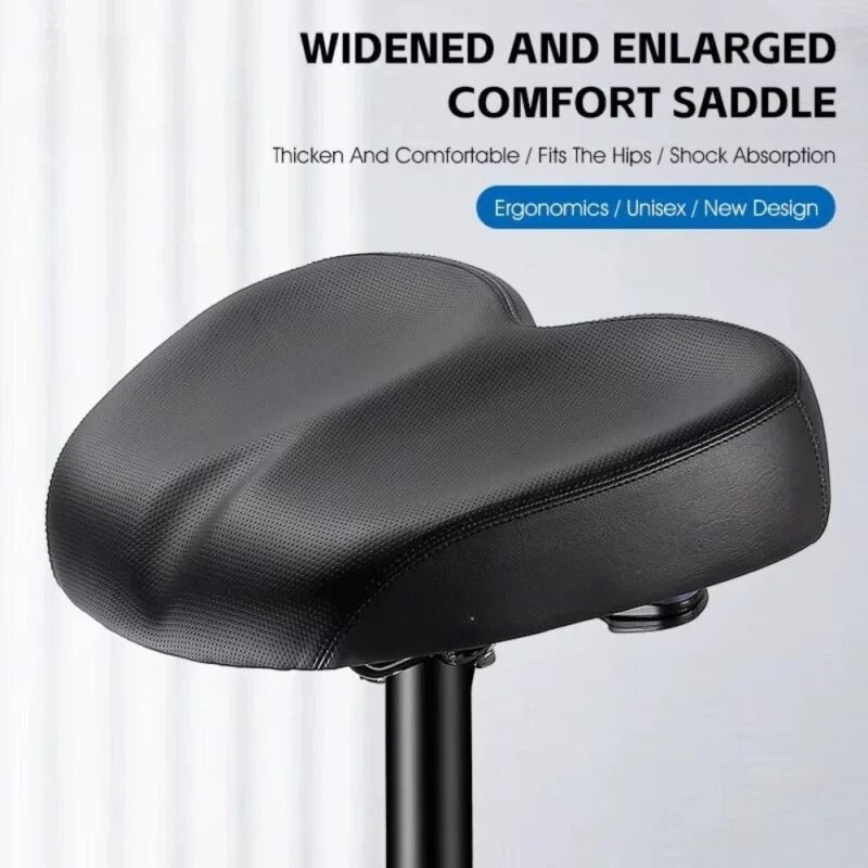 Bike Saddle with Twin Rail Shock System and Ergonomic Wide Seat, Waterproof